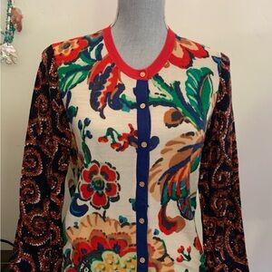 Tory Burch Multicolor Floral Cardigan